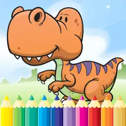 恐龙龙图画书 - 所有在1迪诺绘图，动物涂料和颜料游戏高清对于好孩子