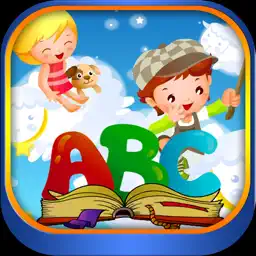 学习ABC英语教育游戏的孩子